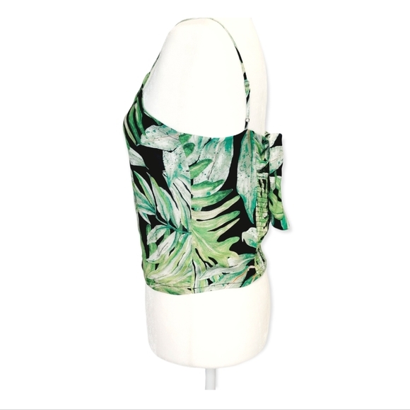 - Chasor Palm Leaves Crop Top - Picture 3 of 5